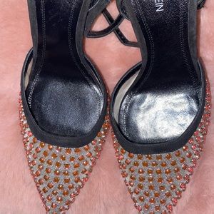 Calvin Klein pink rhinestone pumps